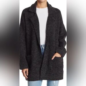 Cozy Black Open-Front Cardigan